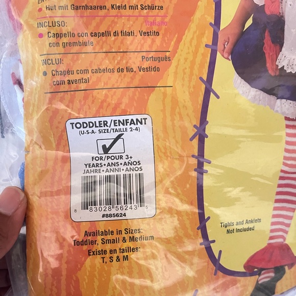 Toddler Girl Raggedy Anne Costume - Picture 3 of 3